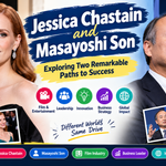 Jessica Chastain and Masayoshi Son